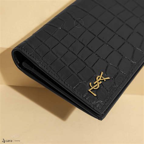 yves saint laurent crocodile wallet